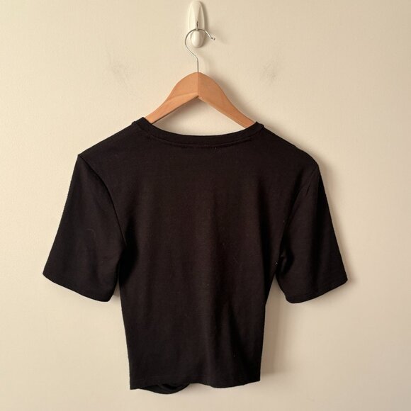 Aritzia Wilfred Free Subah T-shirt with Knot Detail Black Size Small - Picture 5 of 7